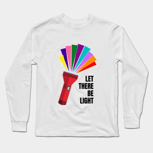 flashlight with rays in Pride colors Long Sleeve T-Shirt